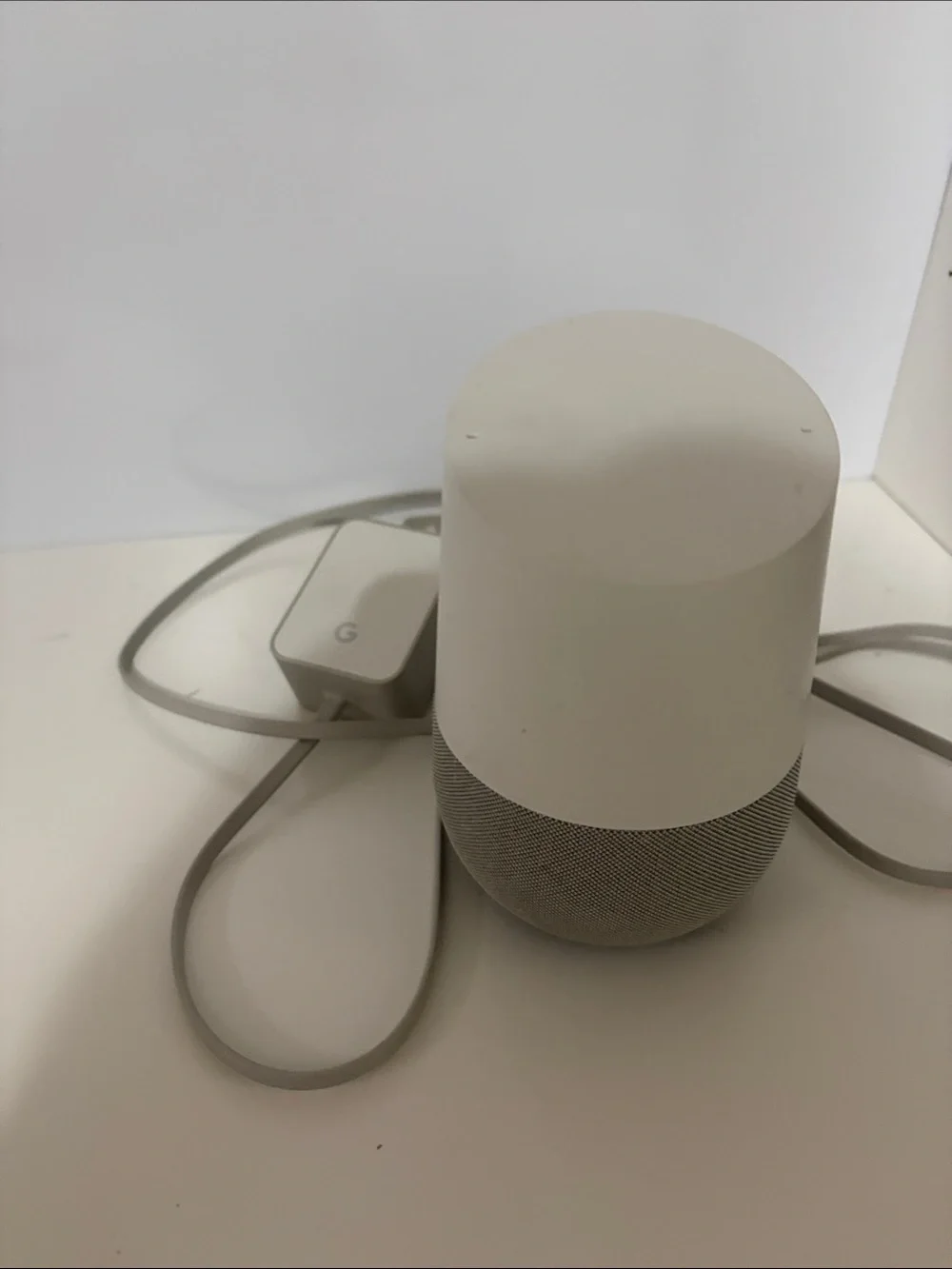 google Home Voice Speaker - White & Light Gray